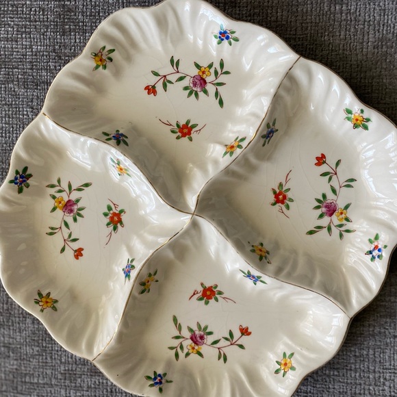 Gold Castle China 4 Section Floral Serving Tray Dish From Japan - Picture 10 of 10